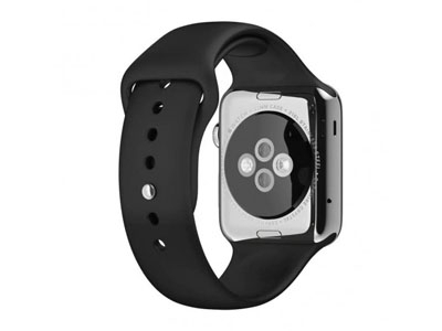 Apple Watch 38mm Stainless Steel Case with Black Sport Band MJ2Y2