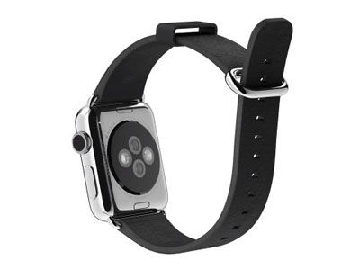 Apple Watch 38mm Stainless Steel Case with Black Classic Buckle MJ312