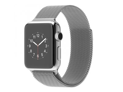 Смарт-часы Apple Watch 38mm Stainless Steel Case with Milanese Loop   (MJ322)