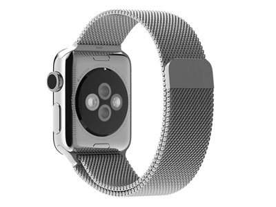 Смарт-часы Apple Watch 38mm Stainless Steel Case with Milanese Loop   (MJ322)