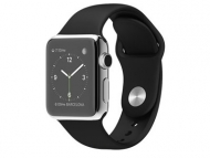 Apple Watch 38mm Stainless Steel Case with Black Sport Band MJ2Y2