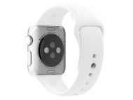 Apple Watch 38mm Stainless Steel Case with White Sport Band MJ302