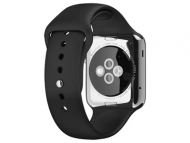 Смарт-часы Apple Watch 38mm Stainless Steel Case with Black Sport Band   (MJ3U2)