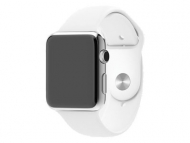 Смарт-часы Apple Watch 38mm Stainless Steel Case with Black Sport Band   (MJ3V2)
